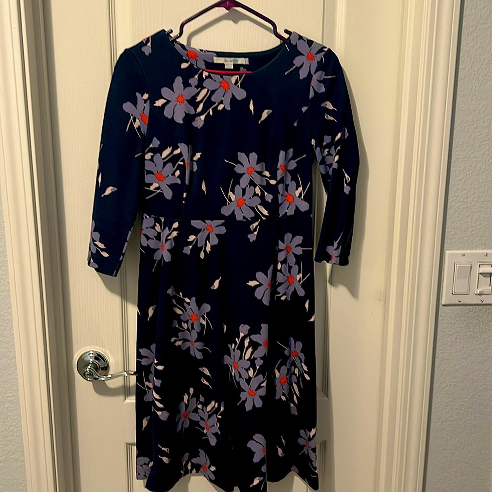 Boden Irene Ponte Dress Navy 6P